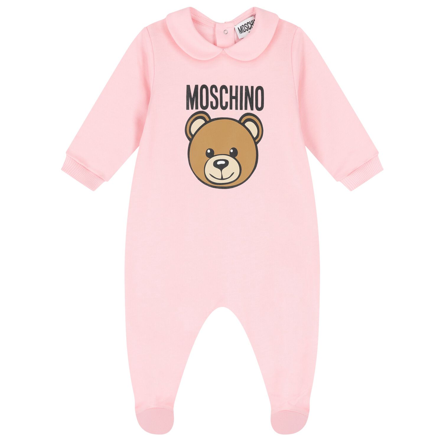 Baby Girls Pink Teddy Bear Logo Babygrow, 5, hi-res