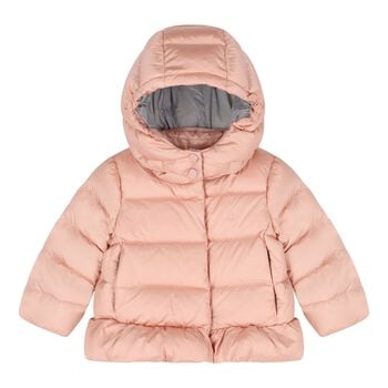 Baby Girls Pink Logo Puffer Jacket