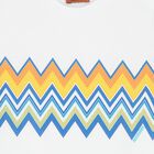 Younger Boys White Zig Zag T-Shirt, 1, hi-res