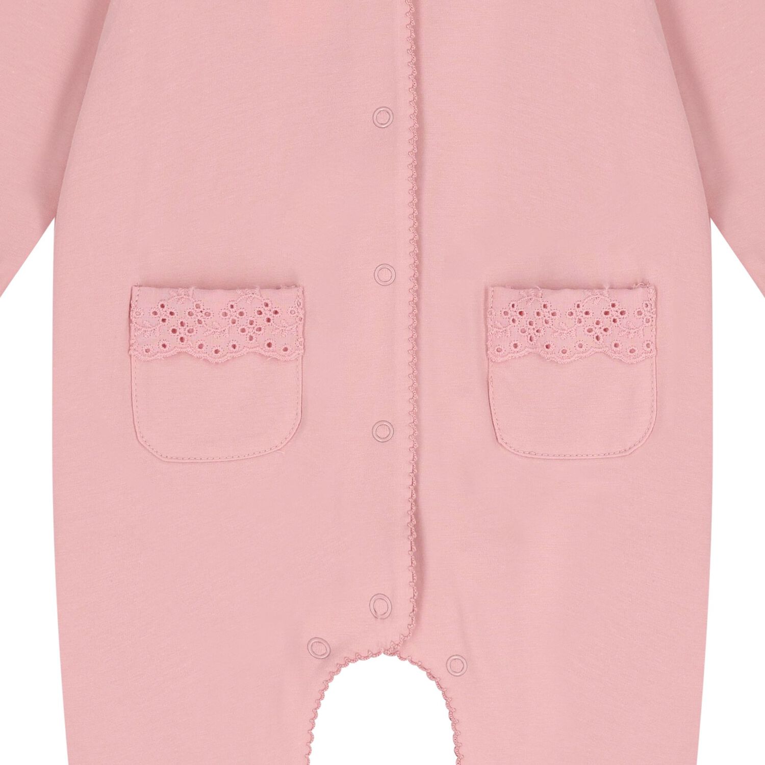 طقم ملابس أطفال بناتي أبيض ووردي بنقشة التفاح (عبوة من قطعتين), 2, hi-res