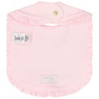 Baby Girls Pink Logo Ruffled Bib, 2, hi-res