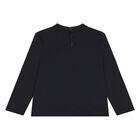 Baby Boys Black Logo Long Sleeve Top, 3, hi-res