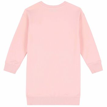 Girls Pink Teddy Logo Dress