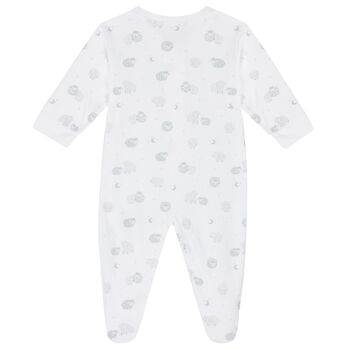 Grey & White Cotton Baby Sheep Babygrow