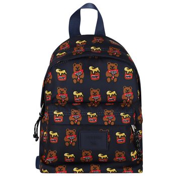 Younger Boys Navy Logo Teddy Backpack