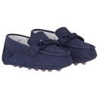 Baby Boys Navy Blue Leather Pre Walker Moccasins, 3, hi-res