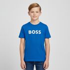 Boys Blue Logo T-Shirt, 6, hi-res