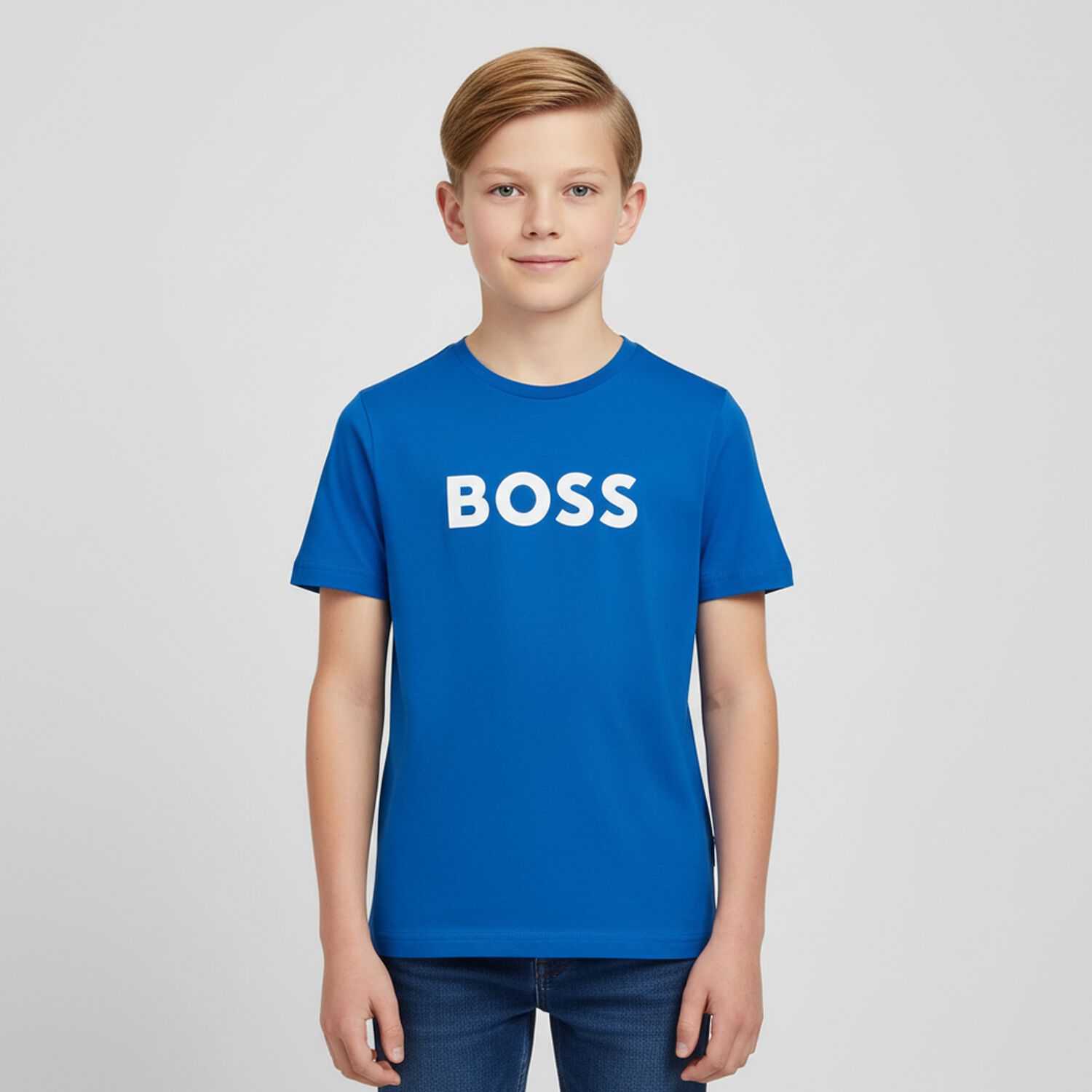 Boys Blue Logo T-Shirt, 6, hi-res image number null