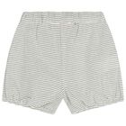 Baby Boys White & Grey Elephant Shorts Set, 1, hi-res
