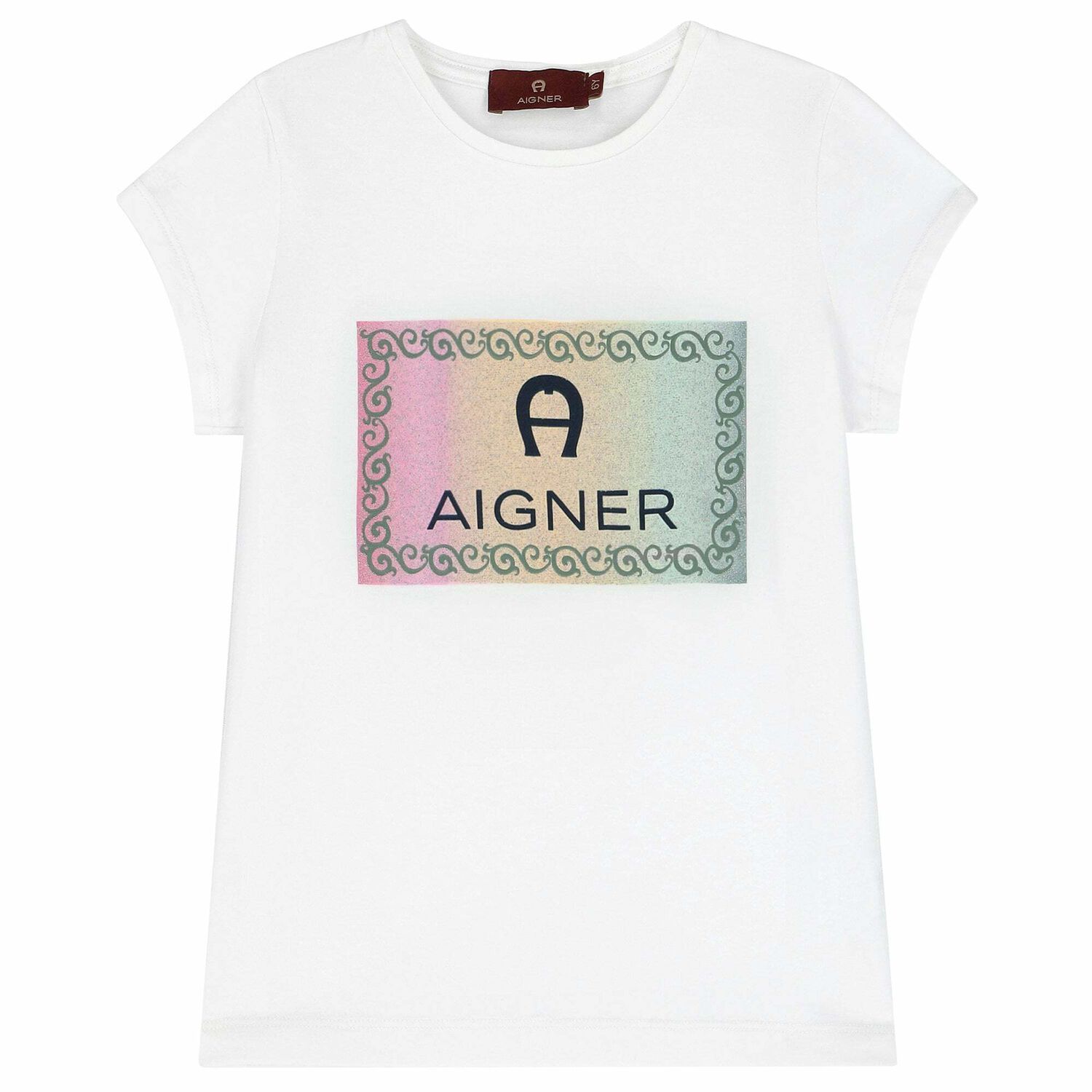 Girls White Logo T-Shirt, 2, hi-res image number null