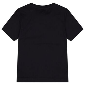 تيشيرت للأولاد بالشعار باللون الأسود