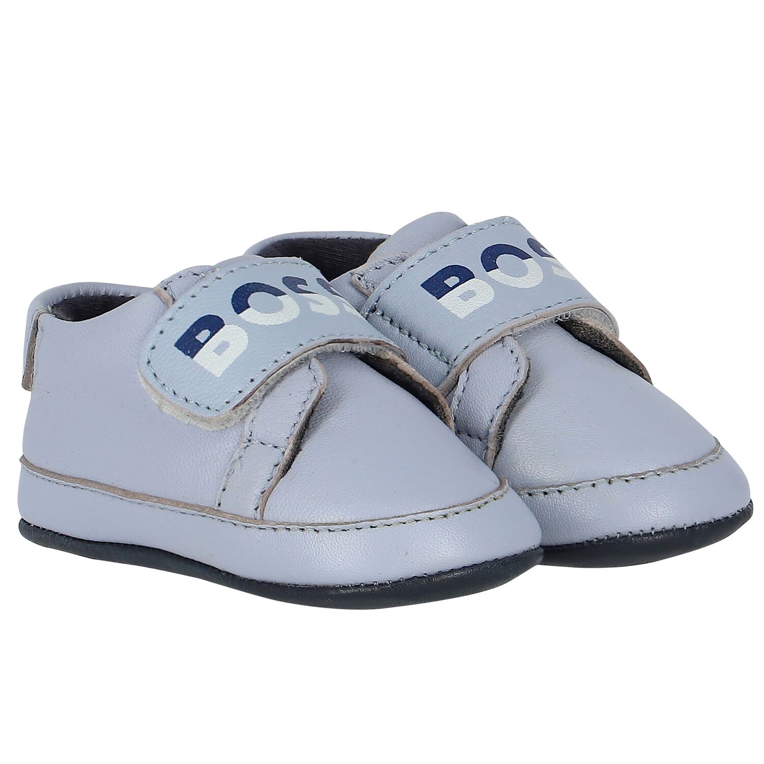Baby Boys Blue Logo Pre Walker Shoes, 1, hi-res