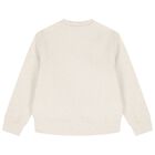 Girls Beige Logo Sweatshirt, 1, hi-res