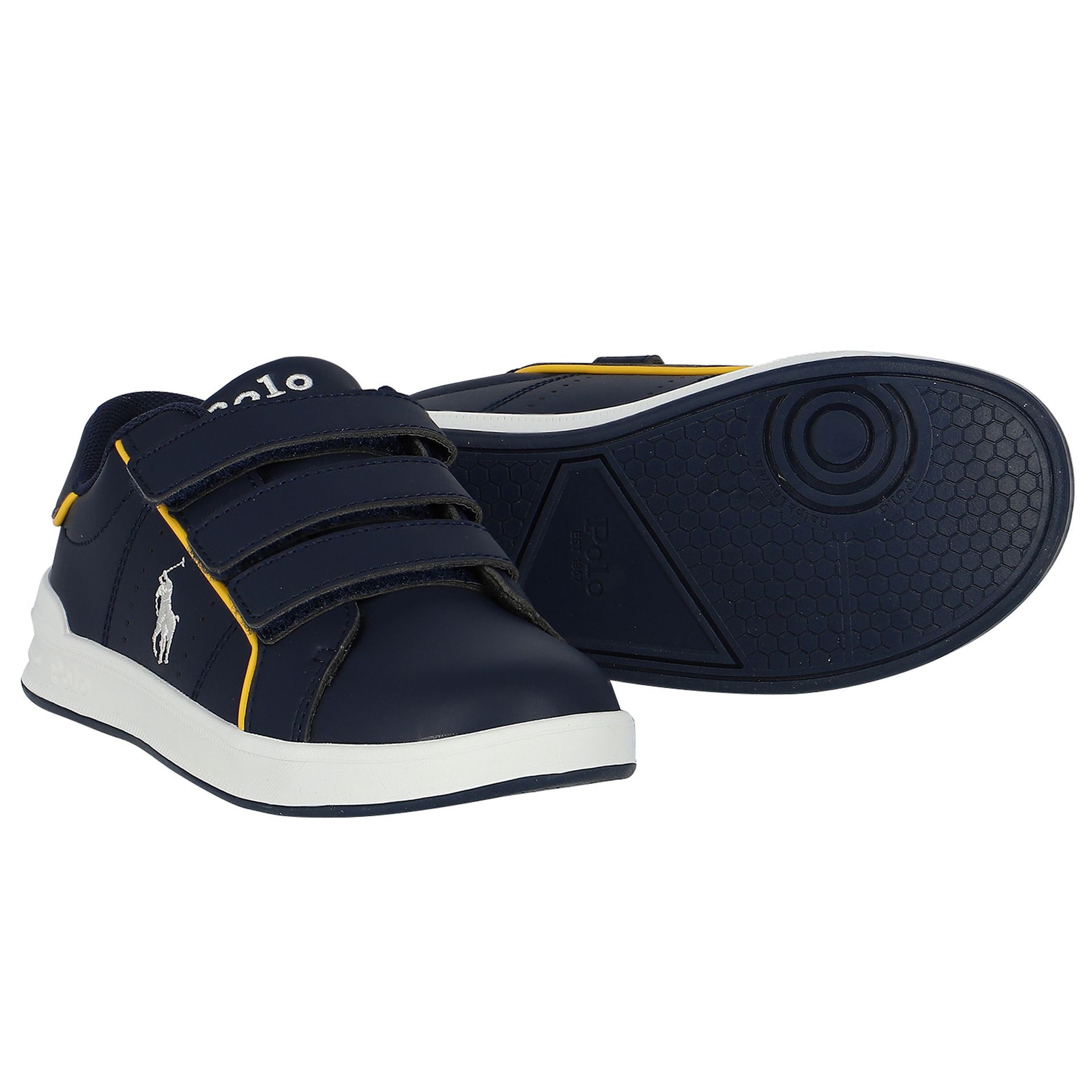 Ralph Lauren Boys Navy Blue Logo Trainers Junior Couture Bahrain
