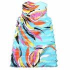 Girls Blue Printed Dress, 1, hi-res