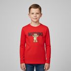 Red Teddy Bear Logo Long Sleeve Top, 2, hi-res