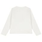 Girls Ivory Kitten Long Sleeve Top, 1, hi-res