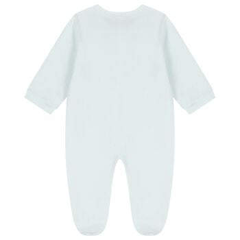 Baby Boys Blue & Gold Logo Babygrow 