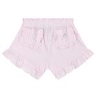 Girls Pink Striped Shorts Set, 1, hi-res