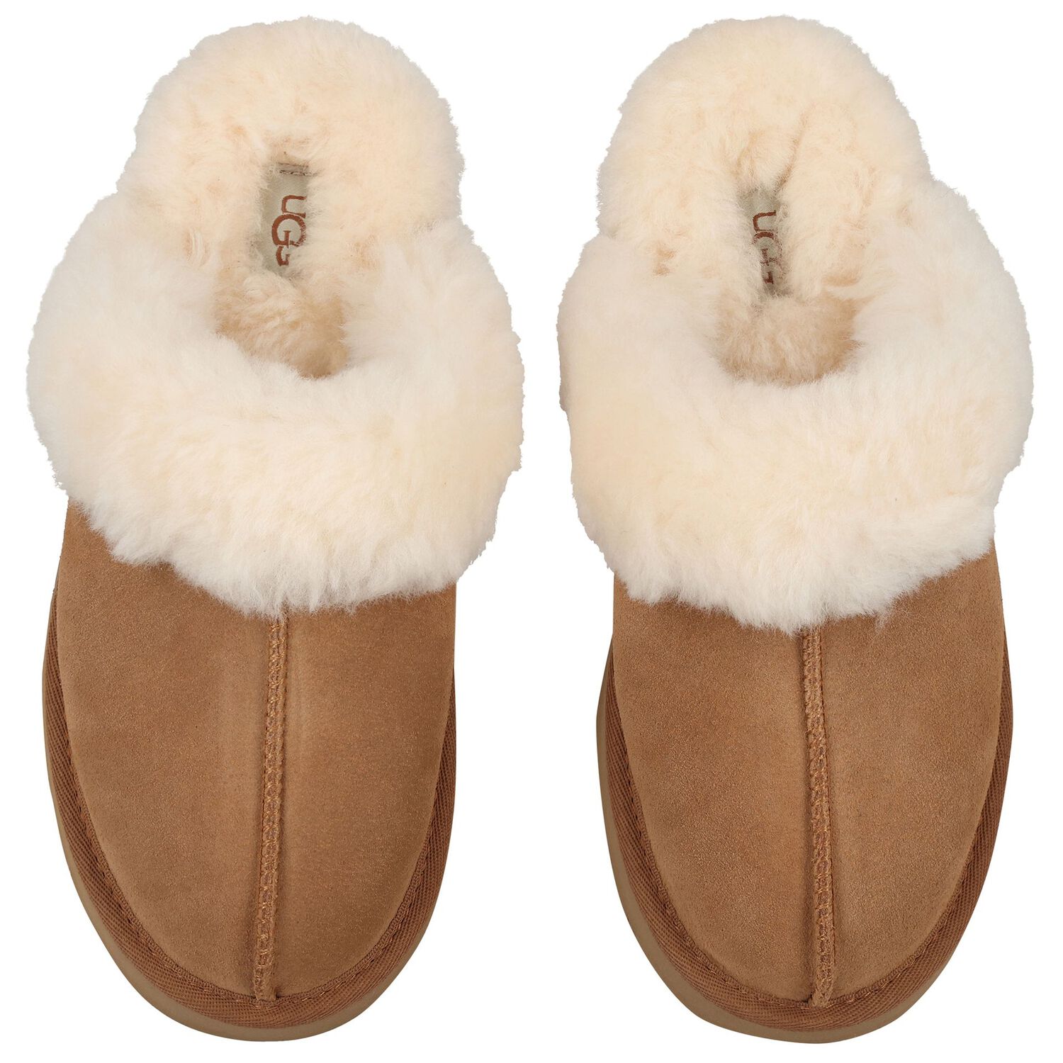 Girls Chestnut Brown Disquette Slider Slippers, 1, hi-res