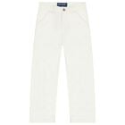 Boys White Logo Jeans, 1, hi-res