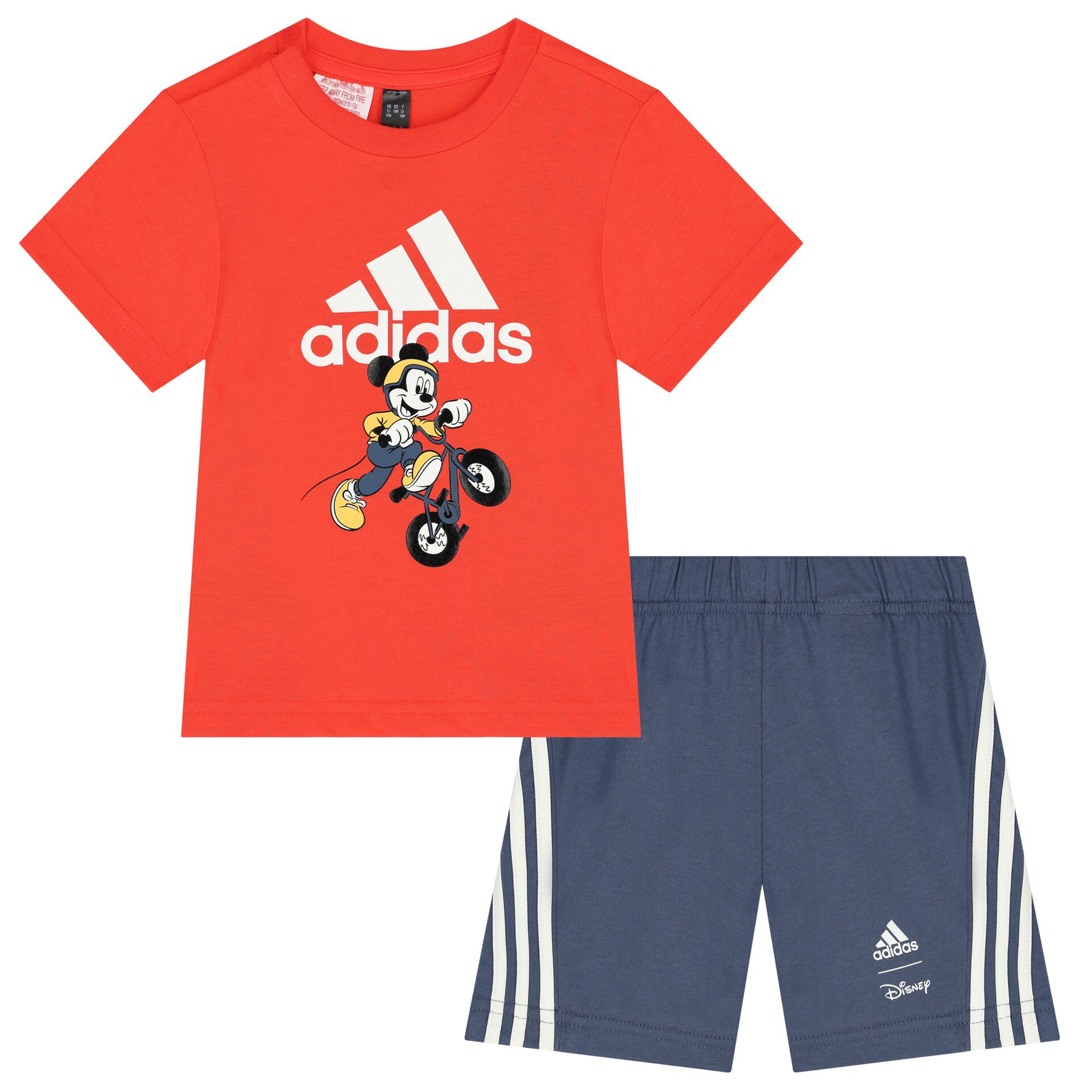 Boys red adidas shorts store
