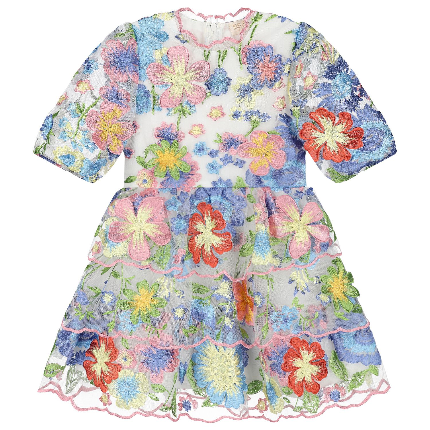 Girls Mutli-Coloured Floral Dress, 1, hi-res image number null