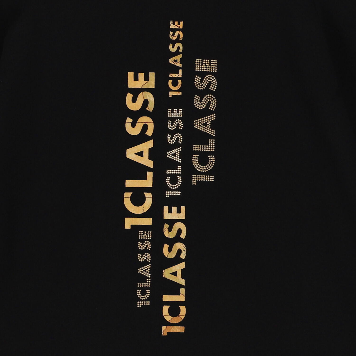 فستان بالشعار باللون الأسود والبيج, 1, hi-res