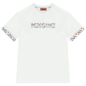 Boys White Logo T-Shirt