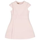 Girls Pink Crepe Dress, 1, hi-res