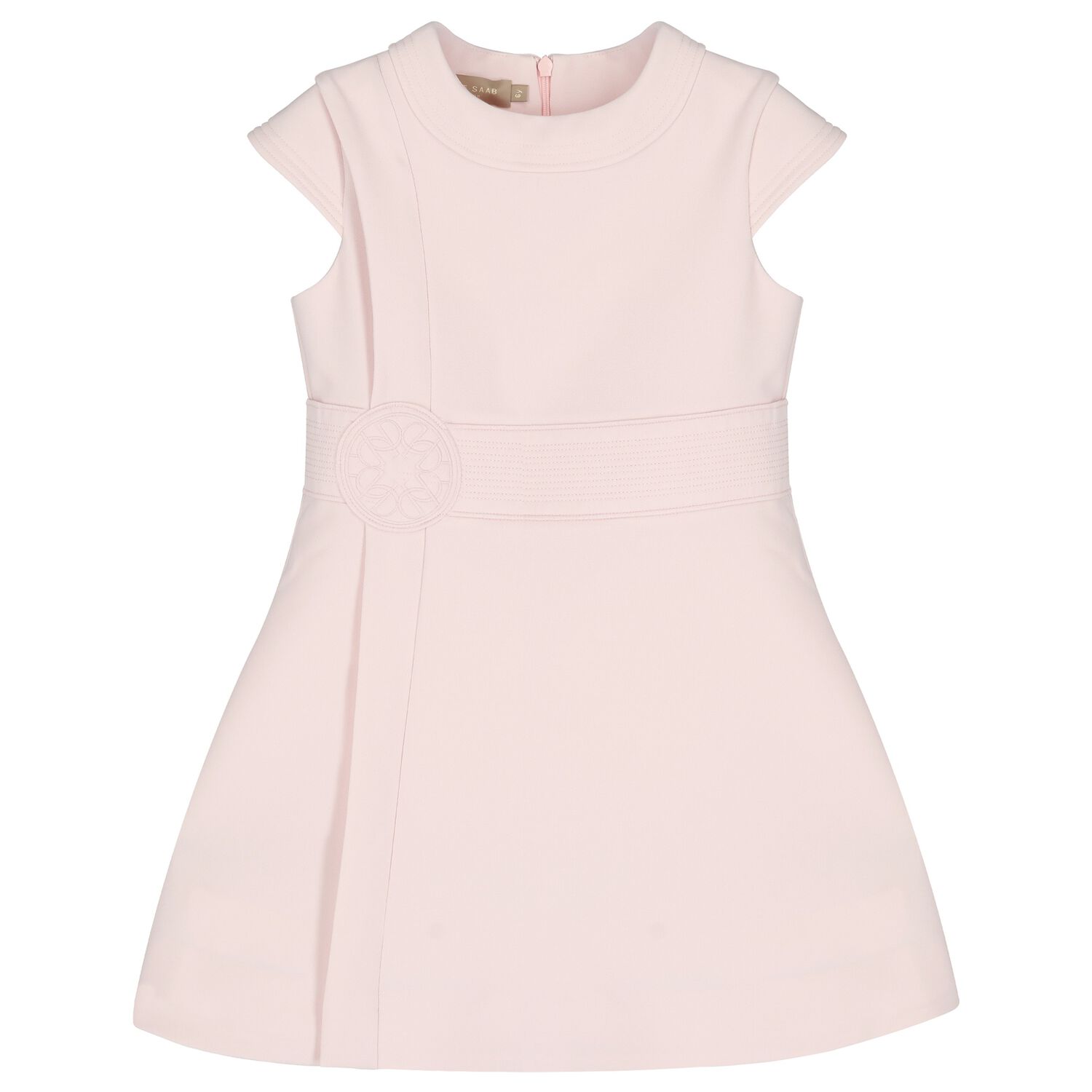 Girls Pink Crepe Dress, 1, hi-res