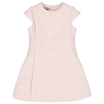 Girls Pink Crepe Dress