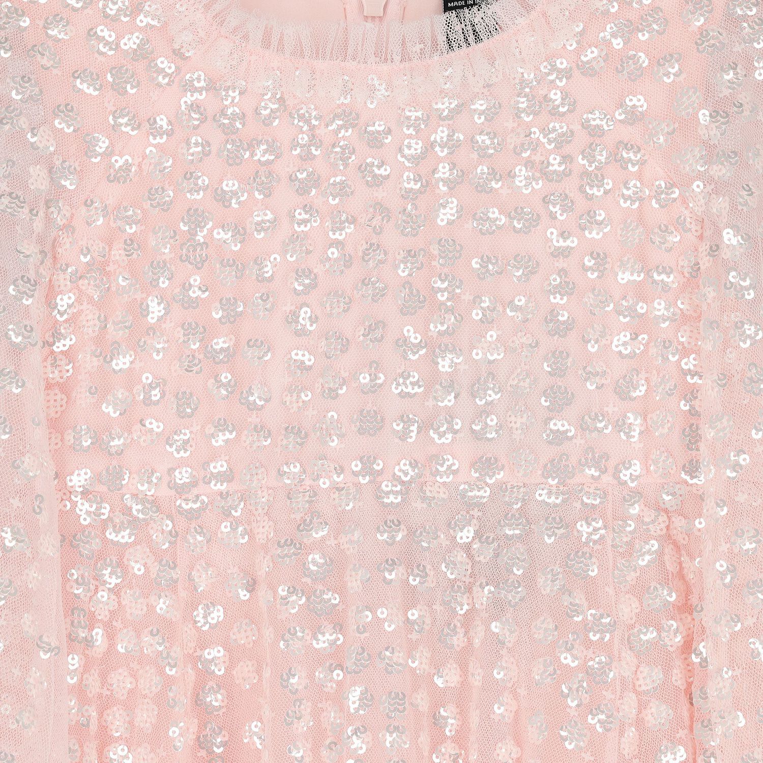 Girls Pink Sequin & Tulle Cape Dress , 1, hi-res