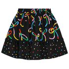 Girls Black Bow Skirt, 1, hi-res
