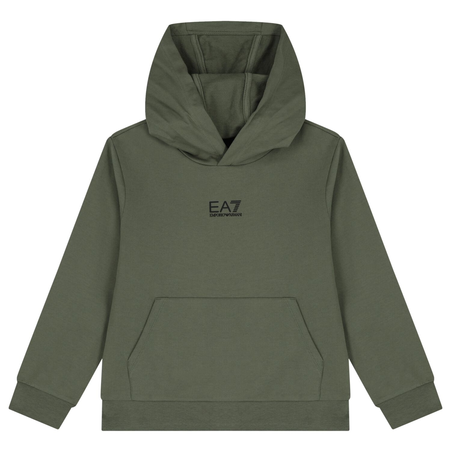Boys Green Logo Hooded Top, 5, hi-res