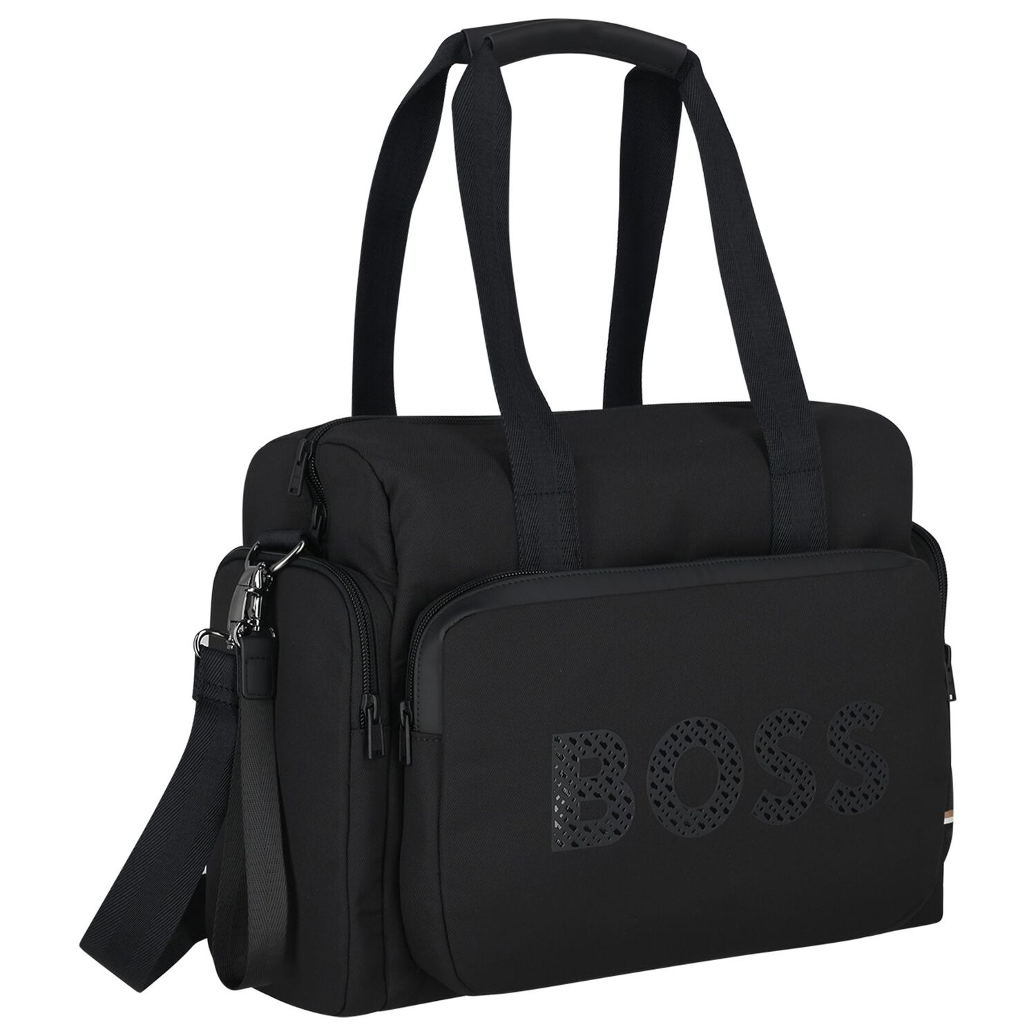 Mini Me Black Logo Baby Changing Bag ( 35cm ), 1, hi-res