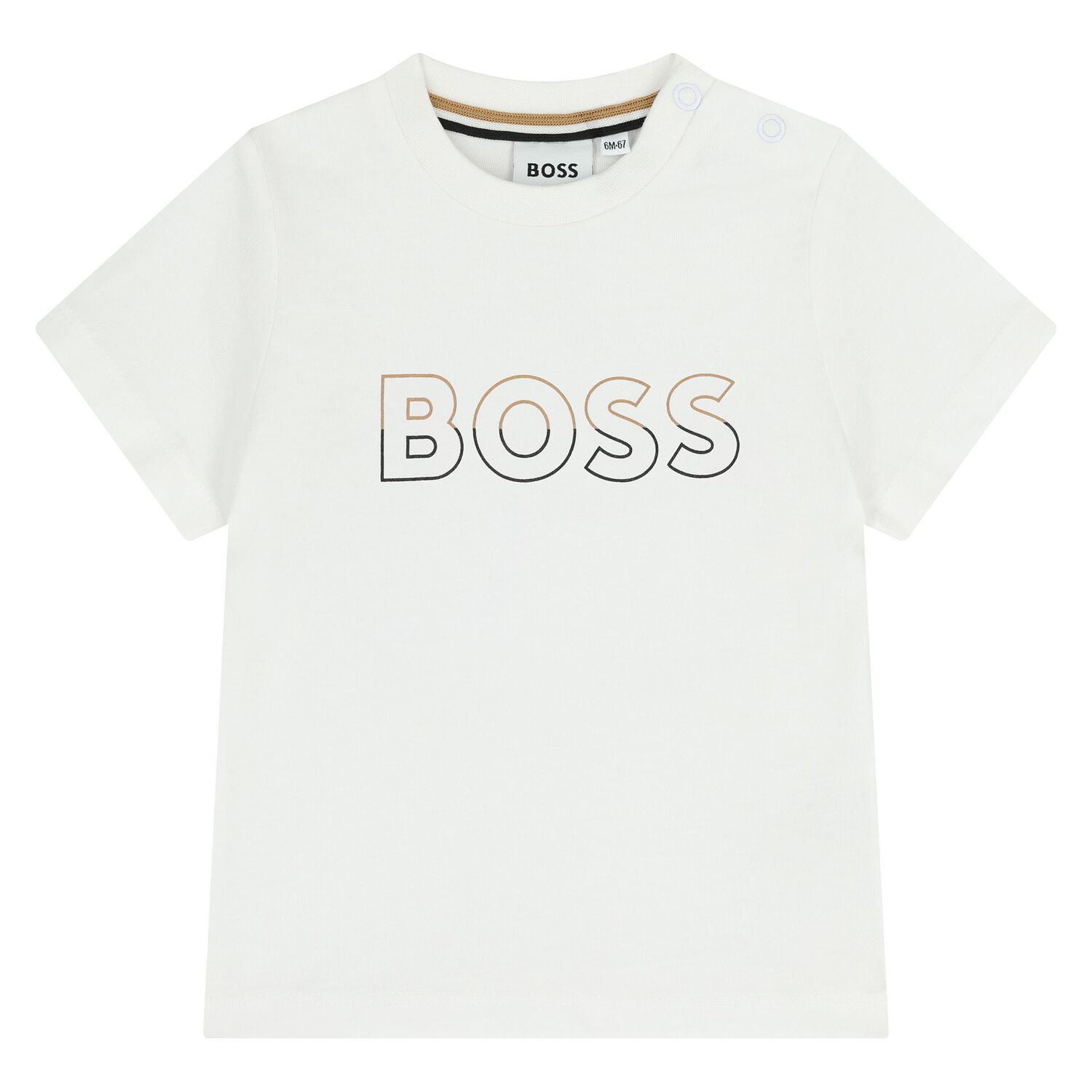  Younger Boys White & Black Logo Shorts Set, 1, hi-res