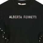 Girls Black Logo Sweatshirt, 1, hi-res