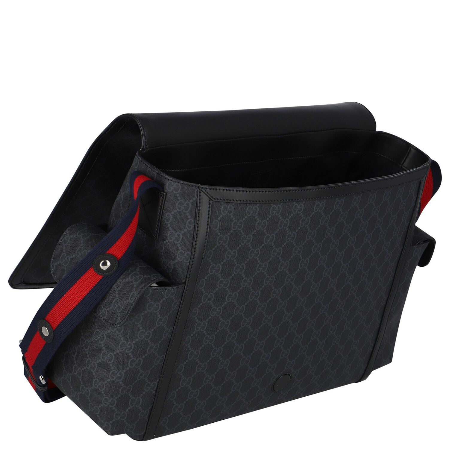Gucci Black GG Supreme Baby Changing Bag | Junior Couture USA