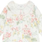 Baby Girls Ivory Floral Babygrow, 2, hi-res