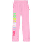 Girls Pink Logo Joggers, 1, hi-res