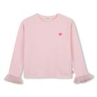 Girls Pink Heart Long Sleeve Top, 1, hi-res