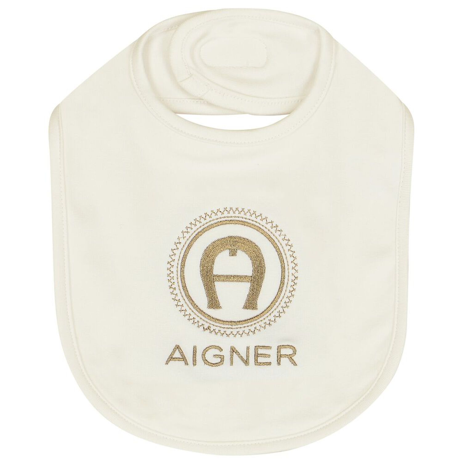 طقم أفرول بالشعار باللون العاجى والذهبى, 1, hi-res