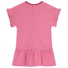 Younger Girls Pink Logo Ruffle Dress , 1, hi-res