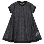 Girls Black 2-In-1 Logo Dress, 1, hi-res