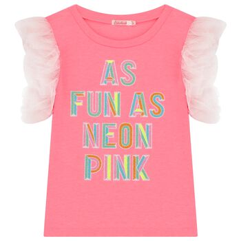 Girls Pink Tulle T-Shirt