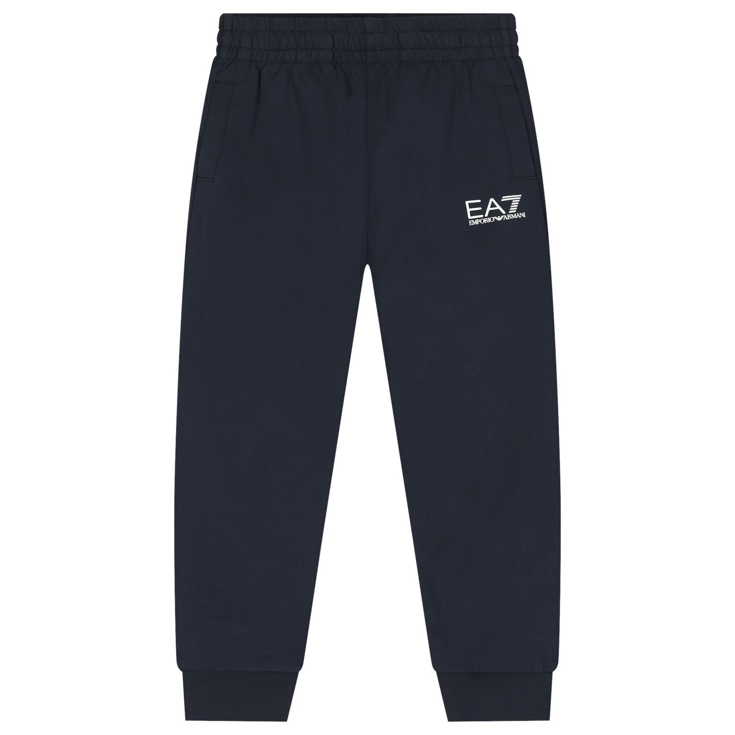 Boys Navy Blue Logo Joggers, 4, hi-res