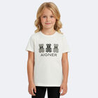 Girls Ivory Teddy Bear Logo T-Shirt, 1, hi-res