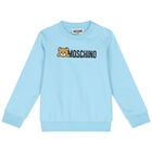 سويت شيرت بشعار تيدي باللون الأزرق, 1, hi-res