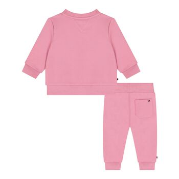 Baby Girls Pink Logo Tracksuit 